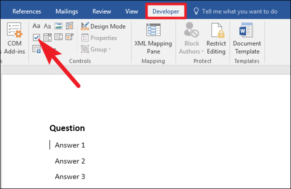 where are the check boxes in office 2013 for mac?